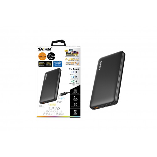 Xpower LP10 18W PD & QC Power Bank (Black)